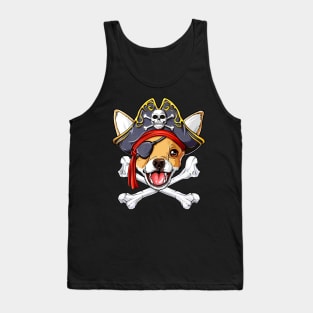 Chihuahua Pirate Skull Design Tank Top